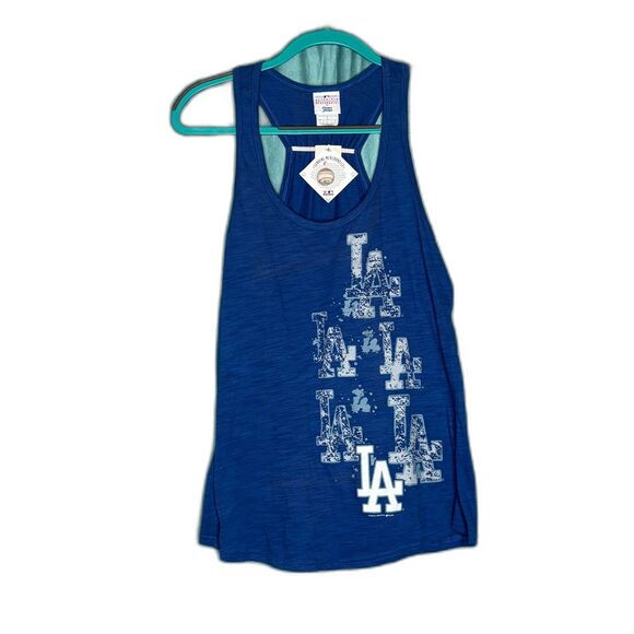 Campus Lifestyle NWT MLB LA Dodgers Blue Racerback Tank Top Medium - Picture 1 of 8